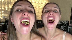 Raw Chew Bite Swallow Tease POV