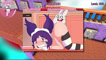 Yuri dating game features a nega maid with an ass up scene