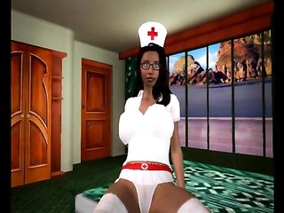 3D Cartoon Ebony Busty Nurse