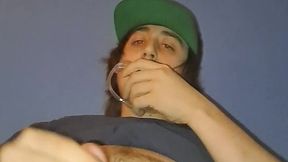 pissing through a straw to my mouth