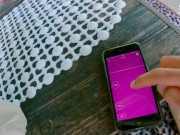 I control her pussy in public she moans and is embarassed ควบคุมหีระยะไกลในเซเว่นและร้านกาแฟ