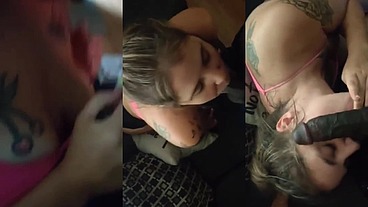 Hubby Went To Work & I Gave The Neighbor A Blowjob Until He Cums On My Face!!