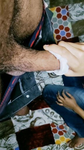 Sister-in-law cleaned the penis with her hand and sucked, for Full Video visit channel.