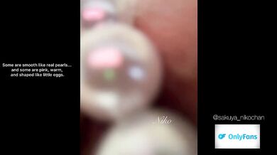 Pearl panties squeeze pink electric pussy