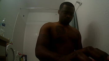 Solo Bbc shower masturbation until cum with anal plug and cock ring.