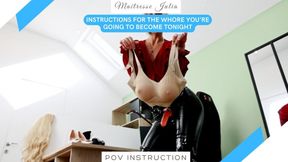 Instruction For The Whore You'll Become Tonight - Mistress Julia