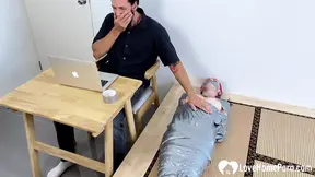 Completely Duct-Taped, I Tease and touch her