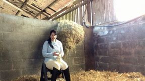 Over The Knee Spanking In The Stable