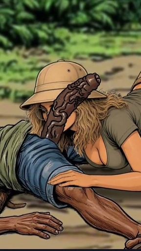 Extreme Blowjob and Fucking in the Jungle. White Wife and BBC