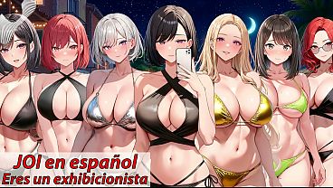 Mujeres miran como T&Uacute_ te la pelas en la calle (fantas&iacute_a). Rol muy inmersivo. JOI Hentai.