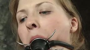 BDSM-loving cutie Melody gets nipples and pussy toyed