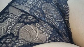 Virgin guy plays with my wet pussy and spits on it