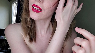 Messy Oral Fixation Mouth Fetish Lipstick Smearing Drool