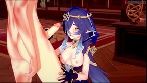 Layla having sex on Jeans Office | RED | Genshin Impact | Full &amp_ POV on Sheer &amp_ PTRN: Fantasyking3