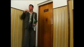 Busty MILF Pisses on a Pig's Face and Then Gets Ass Fucked and Creampied in Her Mouth