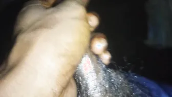 Indian Guy with Big Cock Oiled Up Solo Handjob