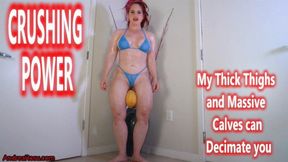 Crushing Power: My Thick Thighs and Massive Calves Can Decimate You - Muscle Worship & Scissorholds Domina Andrea Rosu MP4