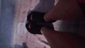 Sexy feet that are dirty and smellable with long toes