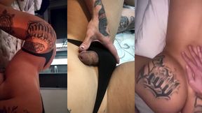 dei pra um ex bbb ele gozou dentro do neu cuzinho e depois sentei pro amigo dele