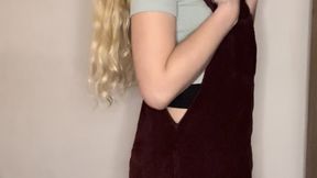 Amber Jafe - Strip tease out of normal clothes for J