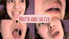 Mouth whit a lot of saliva