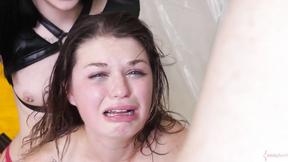 ”Ass Pumping slave screwed hard in threeway with domme”