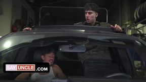 Mechanic angel gets wrecked by huge cock as compensation from internet papi