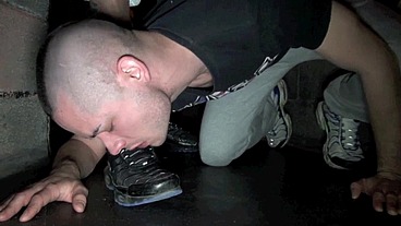 Scally lad fucked in bacroom wtth sneaker domination