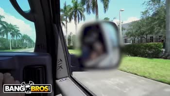 Britt James - Thick White Girl with Breathtaking Tits Takes Bang Bus