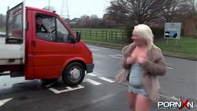 Hot Blonde Squirting In Public