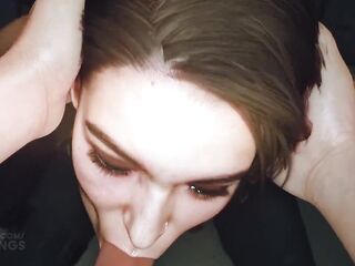 Jill Valentine deepthroat creampie