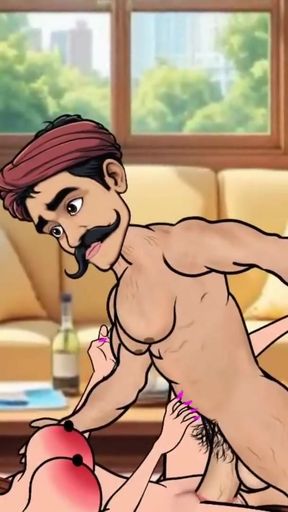 24 Year Old Girl Gets Hard Fucked by 36 Year Old Man in Living Room - Cartoon Animation   Clip 1