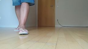 Flip-Flops slapping against my heel making Flip-Flop sounds