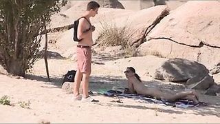 "A stranger falls for Jotade&#039;s big cock at the nudist beach"