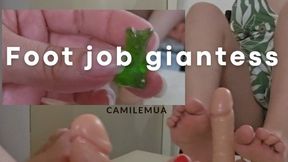 Foot job giantess