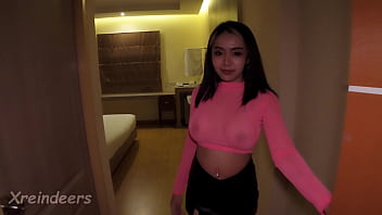 Asian beauty surprises with tight anal and busty titty fucking