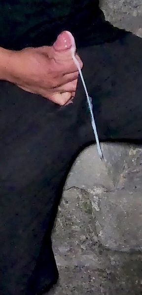 Cum bucket in a church stairs.