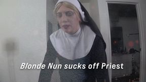 Blonde Nun sucks off Priest 03