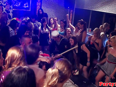 Classy amateurs at euro orgy dancing together