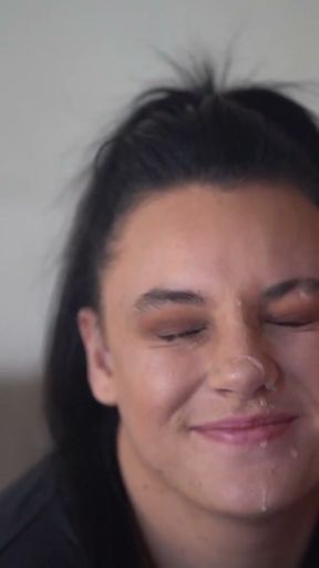 Sensual Close-up Blowjob and Facial For PAWG with Gorgeous Face!   Clip 3