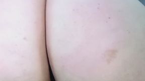 Chubby milf rubbing pussy from behind