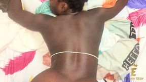 A Beautiful African Woman Seduces Her Husband on Halloween