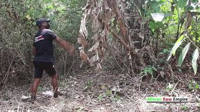 this guy bareback finds himself masturbating in the field while he clears his plantations. this is real public sex. raw