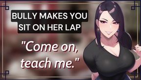 Teasing Temptation: Your Playful Dominator Invites You to Her Lap