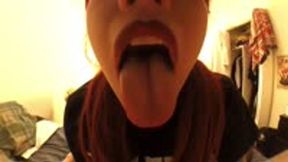 *850x480* TONGUE and UVULA focused! Wide Angle on Gopro! MP4