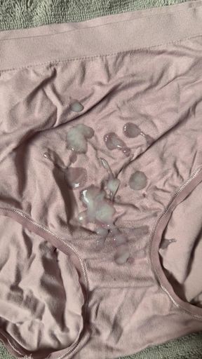 Cum on wife's panties 8