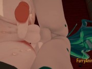 Furry Yaoi Hentai 3D - Threesome Bull and Horse Fuck Grey Fox