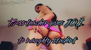 Boss teacher gives JOI to naughty student