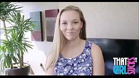Cute young Tiffany Kohl blowing a Big Cock