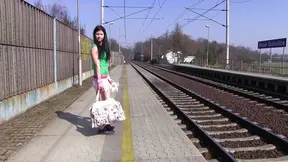 Teen Babe Jaqueline D Pleasures Herself Outdoors for Public Masturbation Fun